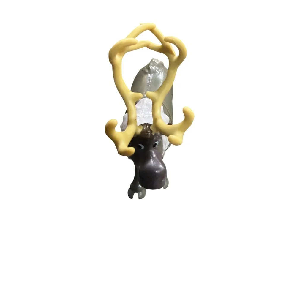 Disney Frozen Sven Reindeer Action‎ Figure Brown White Plastic Toy Figurine